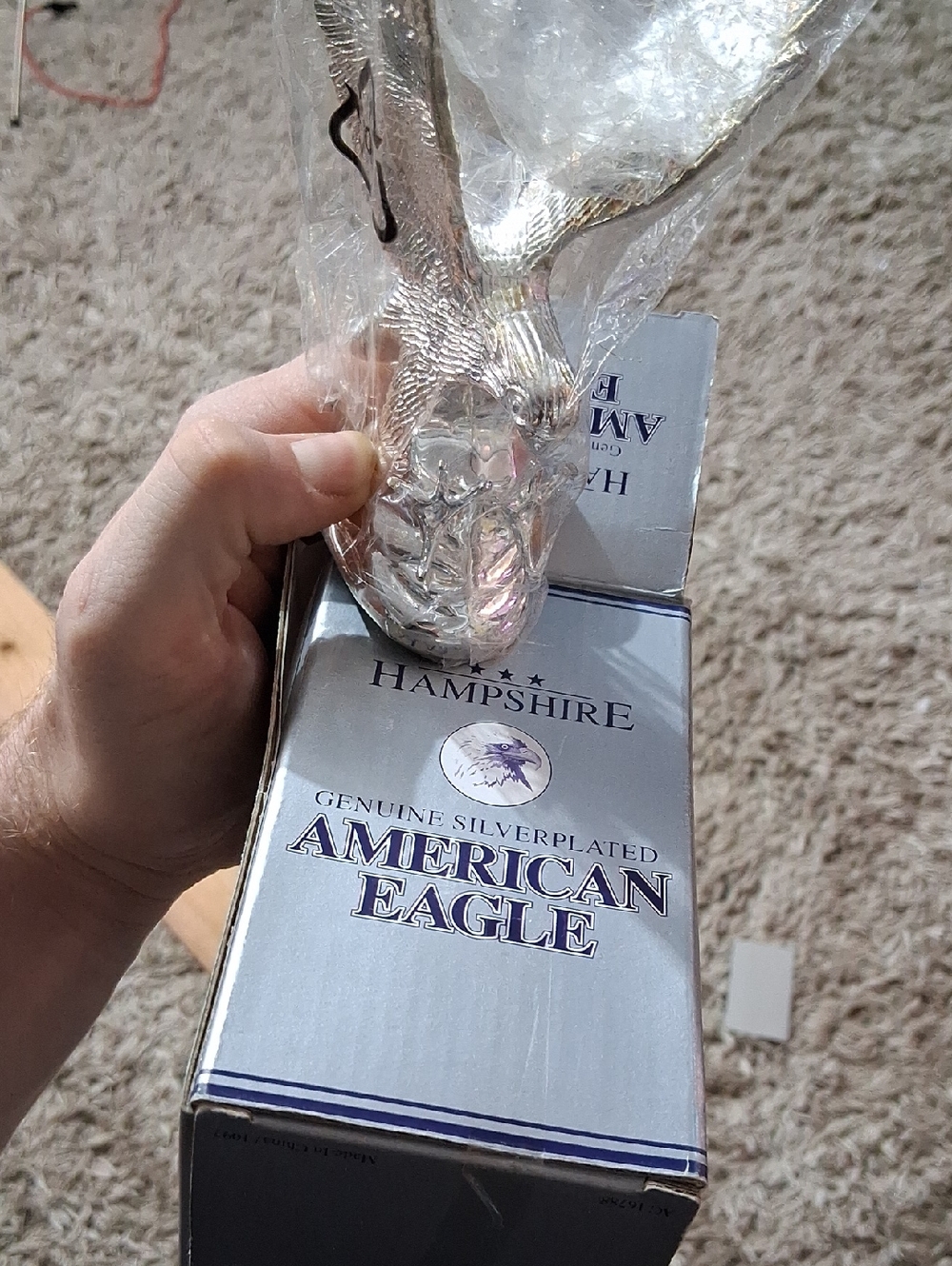 Hampshire American Eagle Silverplated Figurine - Silver